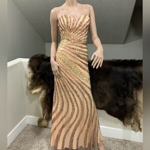 2 Ways to Wear Stunning Beads & Rhinestones Evening Gown